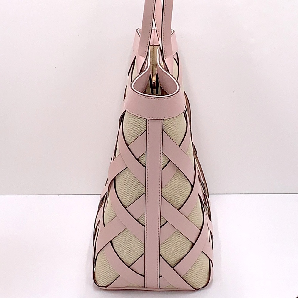 MICHAEL KORS SIENNA Large Tote Shoulder BAG In POWDER BLUSH Leather Canv… - Picture 7 of 16